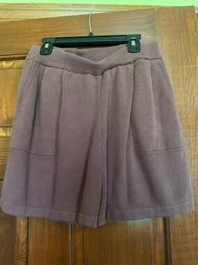 Cozy Knit Short Skirt - Deep Plum